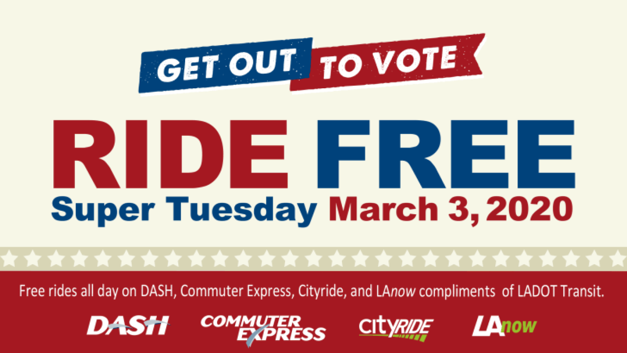 Get Out To Vote With Free Transit Services On Election Day, March 3 ...